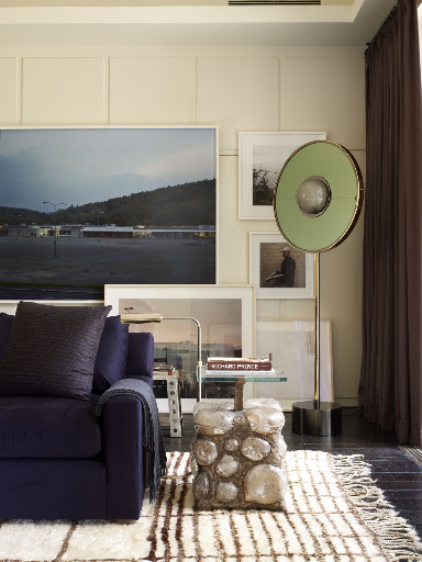 This room had such an interesting mix. The idea of super dark sofa is really intriguing. (Robert Stilin)