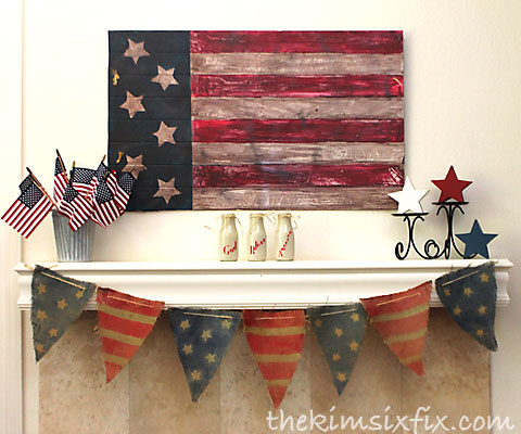 American flag mantle