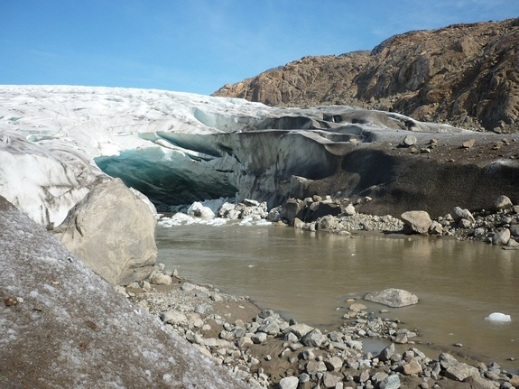 Climate change is melting Greenland's Mittivakkat Glacier faster than ever seen, and faster than predicted. Record breaking losses occurred in both 2010 and 2011. Edward Hanna