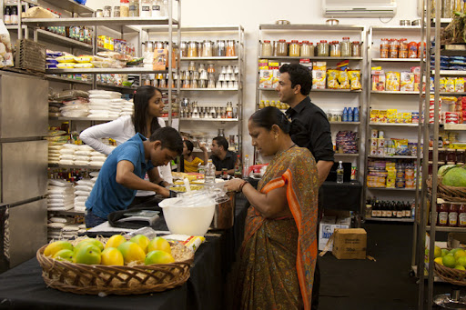 Vikas with some of his team in the Master Chef Pantry.