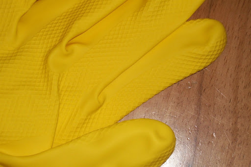 The texture on the gloves makes for great cleaning.