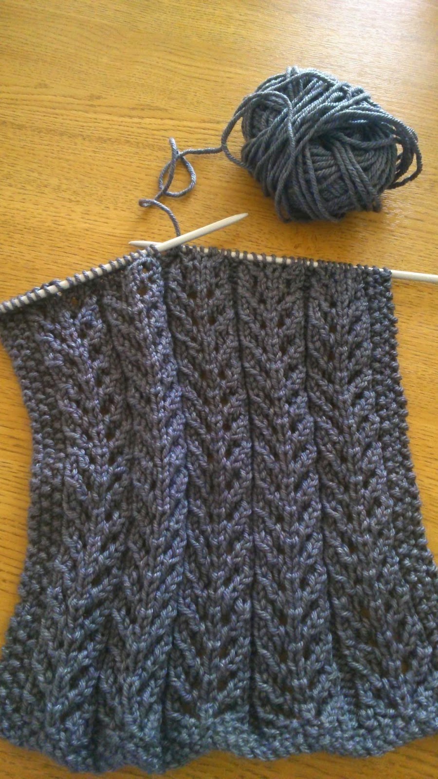 cables without the cables (Birch Trees scarf)