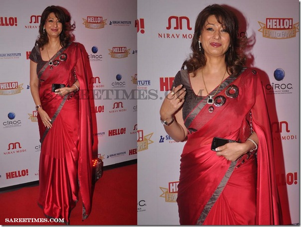 Sunanda_Pushkar_Red_Saree