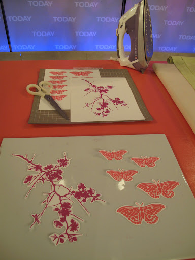 Iron-on silhouettes are another way to add dimension to fabric.