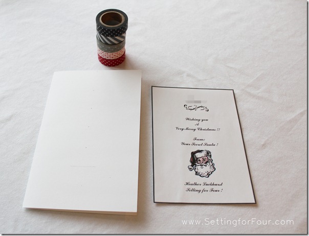 DIY Washi Tape Christmas Card from Setting for Four #DIY #Tutorial #Washi #Tape #Holiday #Christmas #Card