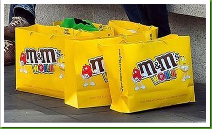 M & M's World bags