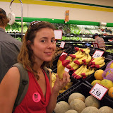 Lore holding Australian organic bananas