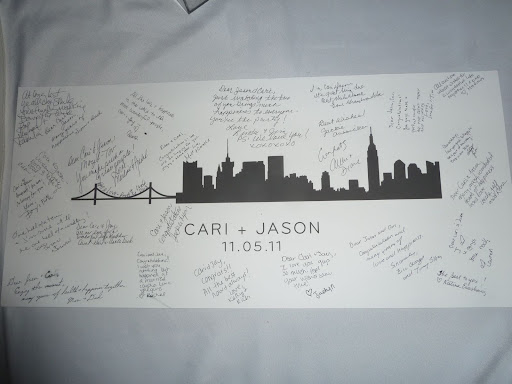 Here you can see the poster that everyone signed. Hello!Lucky took their skyline motif and printed it larger. This will fit great in a classic Ribba frame from IKEA, or it can be matted.