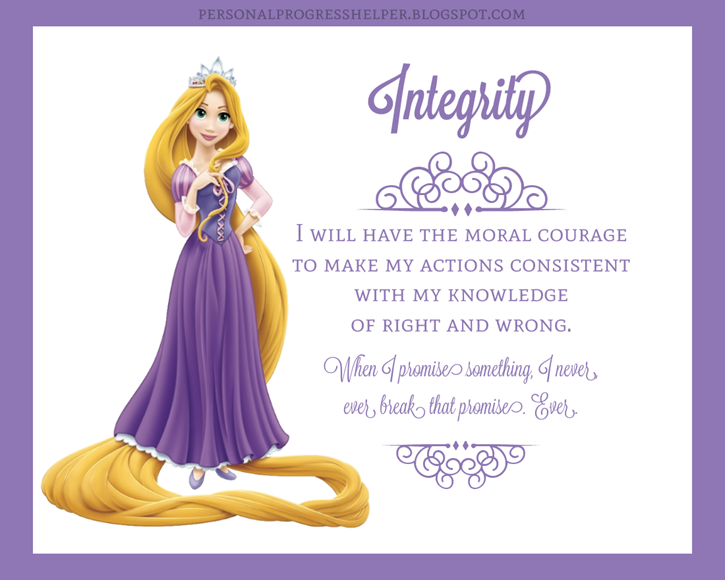 Young Women's Values with Disney Princesses: Integrity