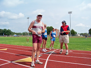 Final instructions for the 3000 meter race walk.