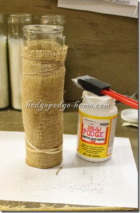 glue burlap