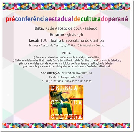 Pré Conferência Estadual de Cultura de Curitiba