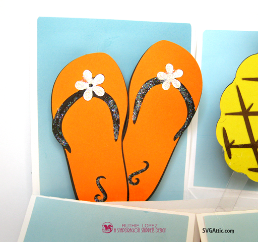 Box in a card - Summer Lovin´Blog Hop - SnapDragon Snippets - Pineapple - Coconut - Ruthie Lopez 4