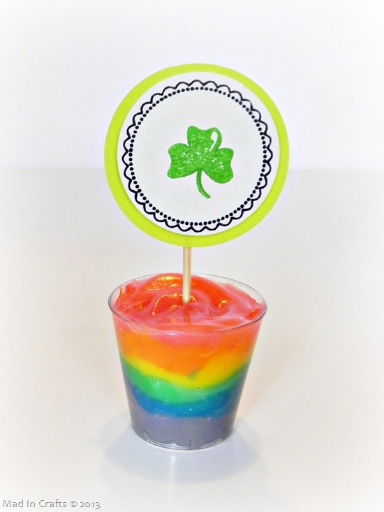St Patrick's Day Rainbow Pudding