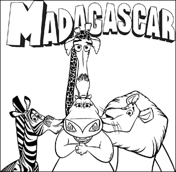 Desenho para colorir Madagascar