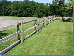 0901 Virginia - Blue Ridge Parkway North - Groundhog Mountain overlook - Post and rail fence