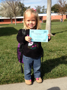 So proud of Caty and knowing all of her 2nd grade sight words