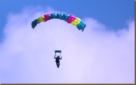 One of many skydivers each day who jump at Skydive City in Z'hills