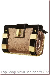 Top Shop Metal Bar Insert Clutch Bag Top Shop Metal Bar Insert Clutch Bag
