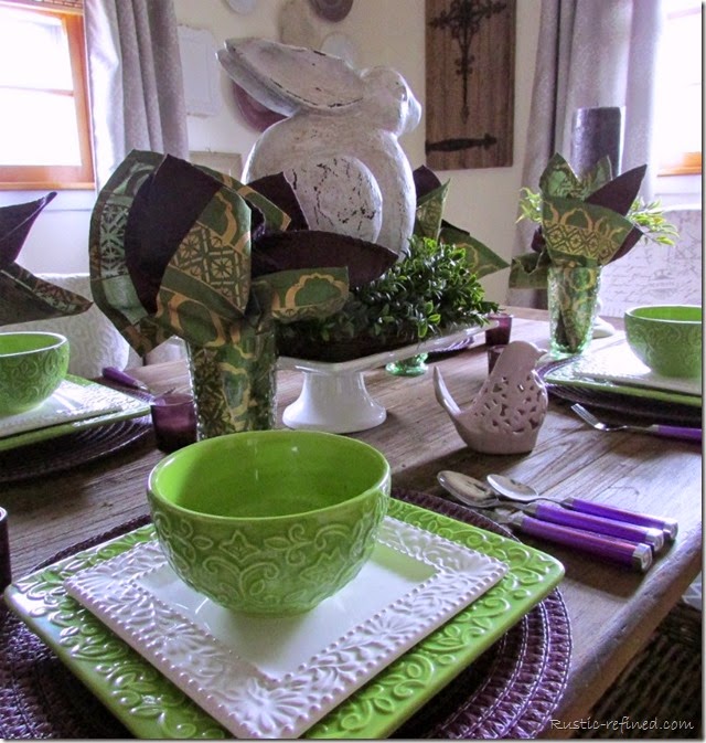 Spring Tablescape using Bright Colors