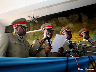 Les juges de la haute cour militaire ce 23/06/2011 à Kinshasa, lors du verdict du procès Chebeya. Radio Okapi/ Ph. John Bompengo