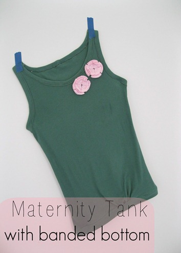 maternity tank with banded bottom.