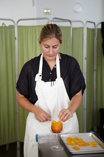 Cindy Bearman preparing the cocktail