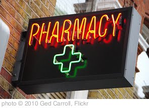 'Pharmacy sign in Soho' photo (c) 2010, Ged Carroll - license: http://creativecommons.org/licenses/by/2.0/