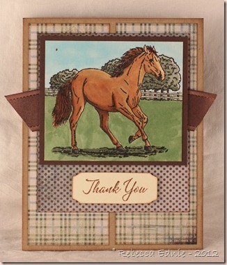 horse thank you card