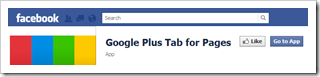 google plus tab for pages app