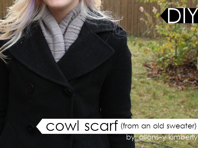 Cowl Scarf from an Old Sweater | allonsykimberly.com