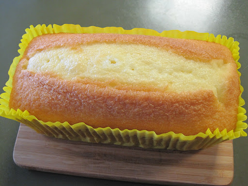 A loaf of all-butter storebought pound cake.