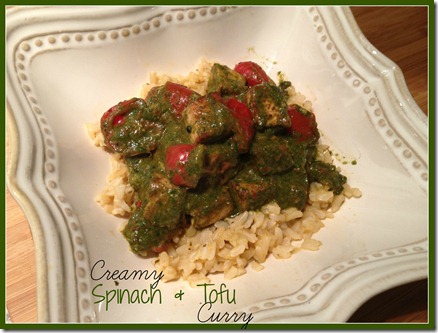 spinach & tofu curry