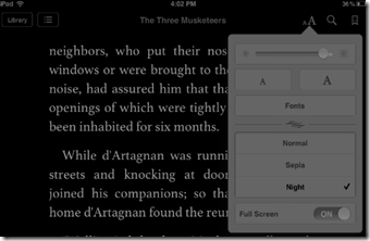 Regolare luminosità in iBooks
