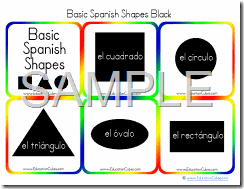 Basic Spanish Shapes Black