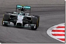 Nico Rosberg nelle prove libere del gran premio d'Austria 2014