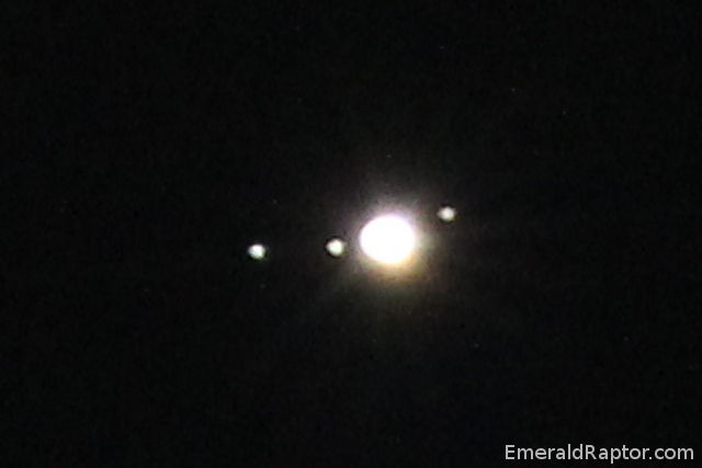Jupiter og noen galileiske måner