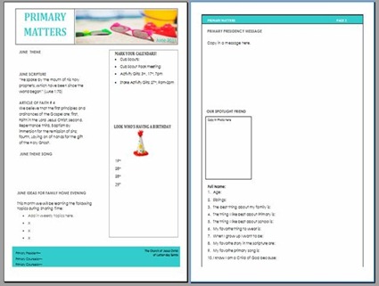 amber s notebook primary newsletter template june