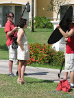 Here, I'm taping a TV segment on the lawn.