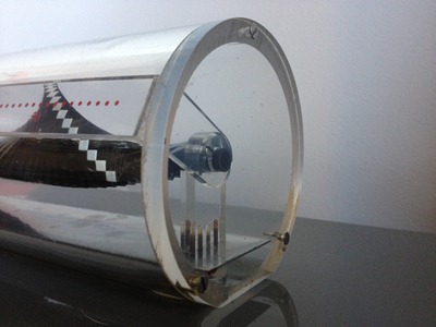 Helix clock by Steve Diskin for Kirsch Hamilton and Associates, Inc., right side