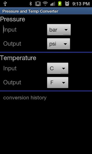 Pressure and Temp Converter