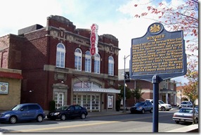 Windber marker looking west with Arcadia Theatre in the background.
