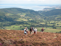 On Exmoor - views across the Severn Estuary to Wales.