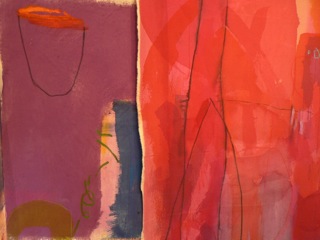 I love the use of oil pastel in Booth's paintings. Even though the paint is so bright, their oily nature makes them stick out. I love the use of oil pastel in Booth's paintings. Even though the paint is so bright, their oily nature makes them stick out.