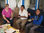 Enjoying mate de coca with long-time friend and actor Cary Elwes. In the past Cary leveraged his personal contacts within Hollywood to recruit other stars into the U'wa campaign. He also edited and narrated a campaign video about the U'wa. Seeing Berito after a number of years, he is reinvigorated to help out as needed.