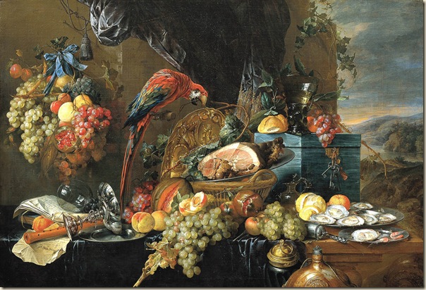 Jan Davidsz de Heem, Nature morte au perroquet Jan Davidsz de Heem, Nature morte au perroquet