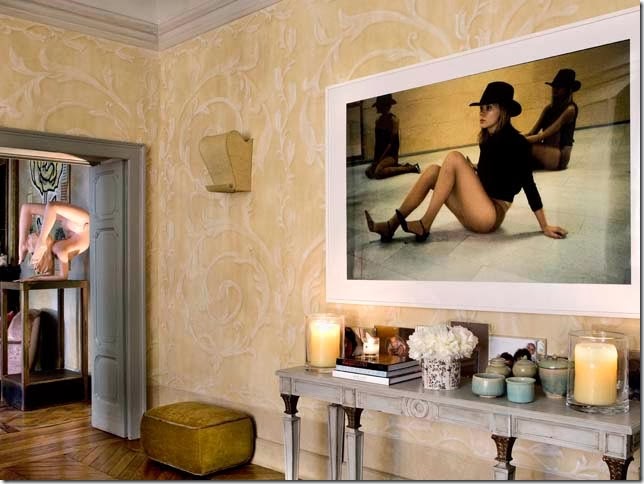 Antique table and Vanessa Beecroft photography AB_07_640