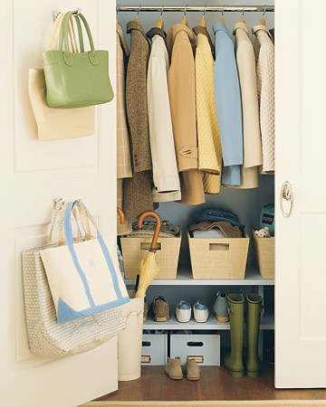 Take storage to new levels with shelves below a row of jackets. Install shelves near the base of your closet, and you'll no longer have to rifle through items strewn on the floor. Take storage to new levels with shelves below a row of jackets. Install shelves near the base of your closet, and you'll no longer have to rifle through items strewn on the floor.