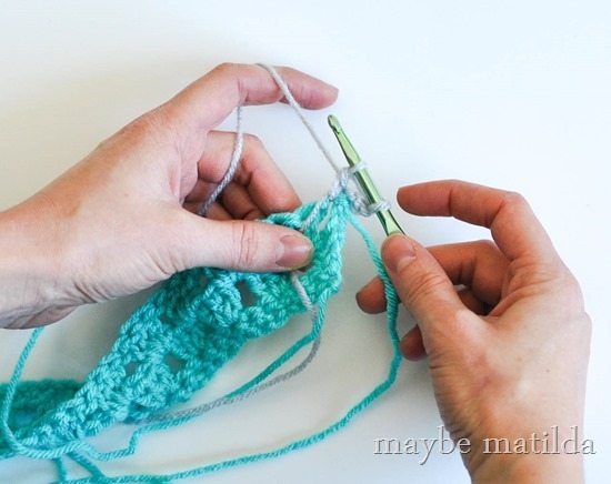 How to crochet yarn tails in as you work so you don't have to weave them in at the end