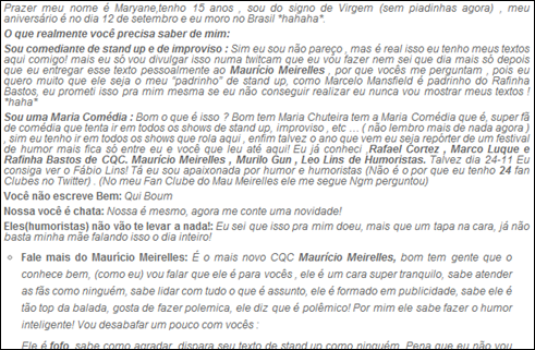 Ainda bem que ela reconhece que escreve mal... Ainda bem que ela reconhece que escreve mal...